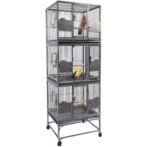 Triple Parrot Cage - Antique